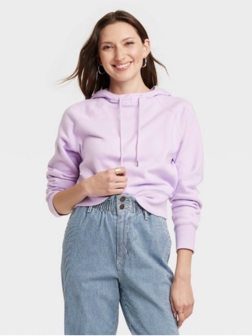Universal Thread Goods Co. Lavender Purple Cropped Hoodie – Size XL